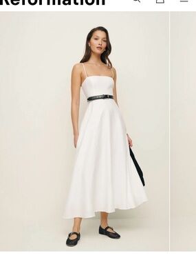 Reformation White Monette Dress